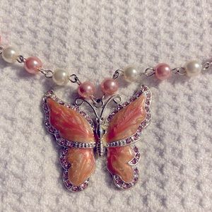 Necklace with butterfly pendant